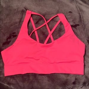 Hot pink sports bra. Brand is zyia.